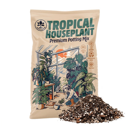Happy Trees Tropical Houseplant Premium Potting Mix — 8 quart bag