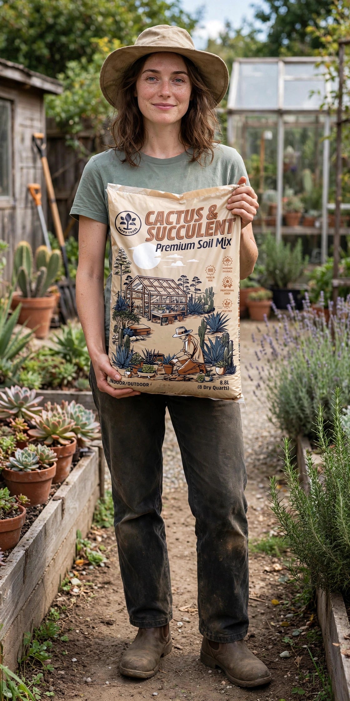 Cactus & Succulent Potting Mix bag — size reference